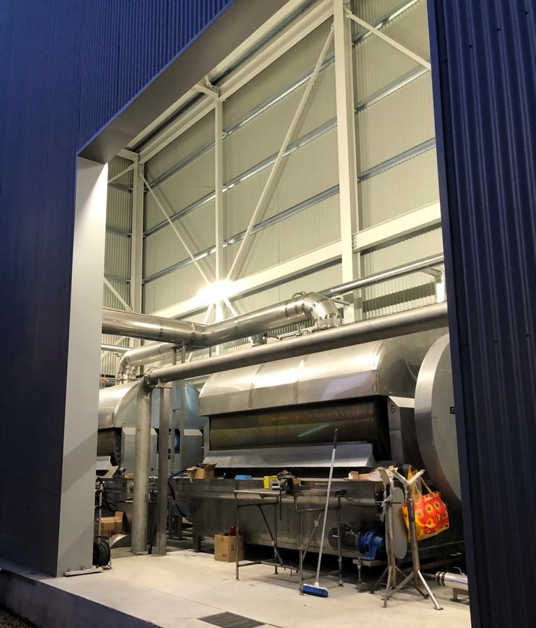 Drum Dryer with spray system 
